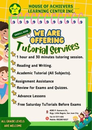 MYA HOA Tutorial Services